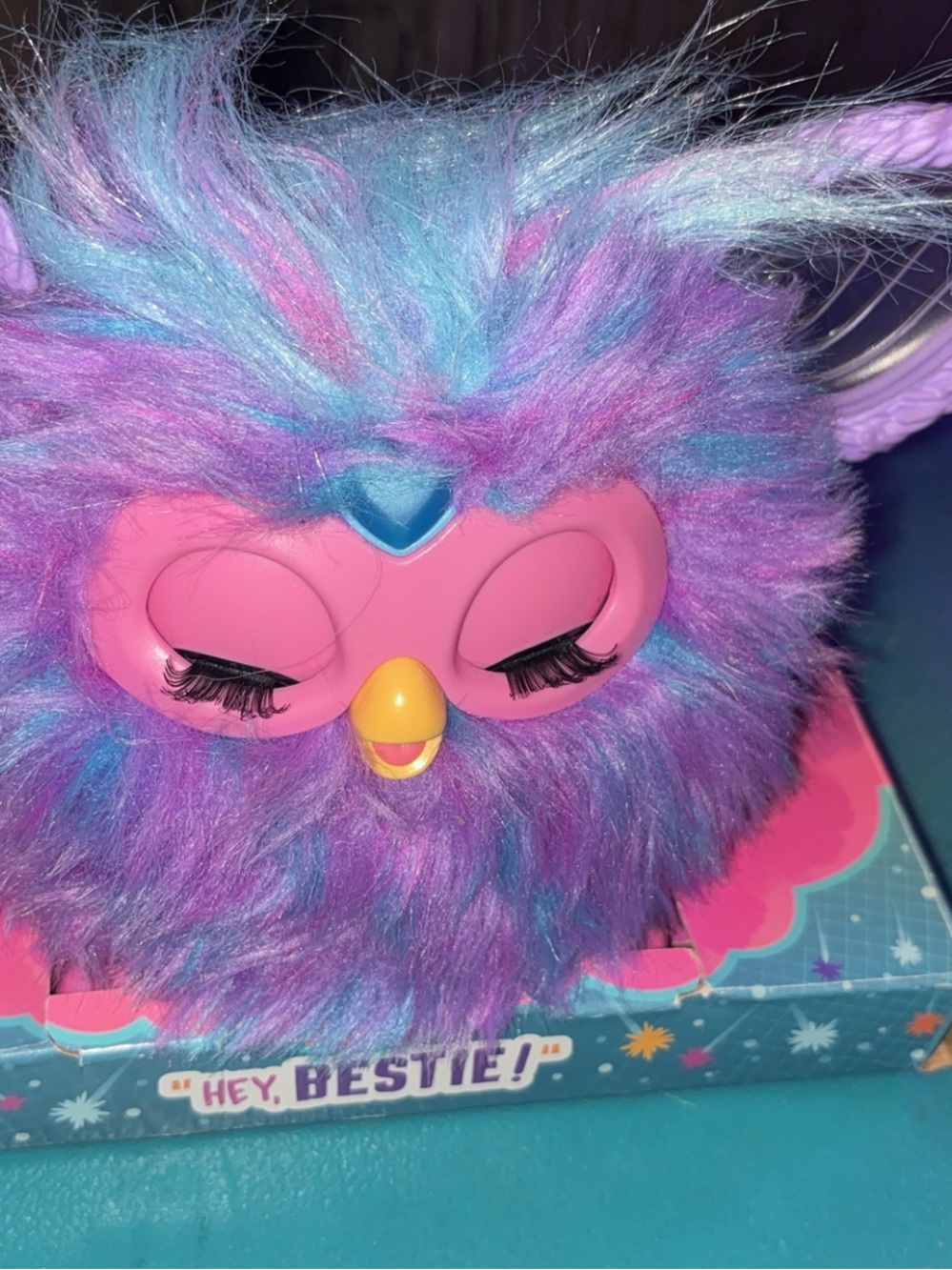 FURBY-Plush Kids Character Bag — Pink, Purple & Blue Fluffy Purse